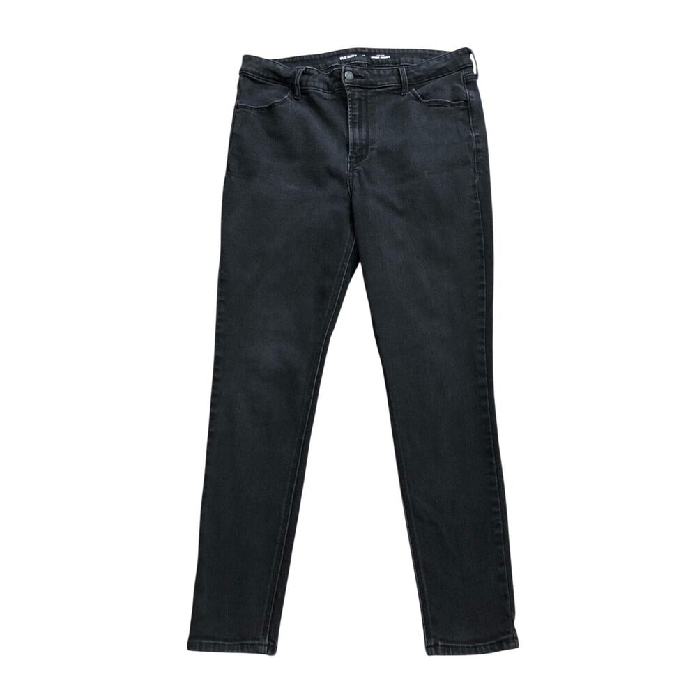 Old Navy 14 Gray High Rise Super Skinny Jeans Stretch Womens 28" Inseam